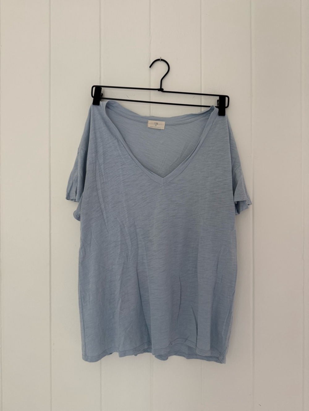 Light Blue Women's V-Neck Tee